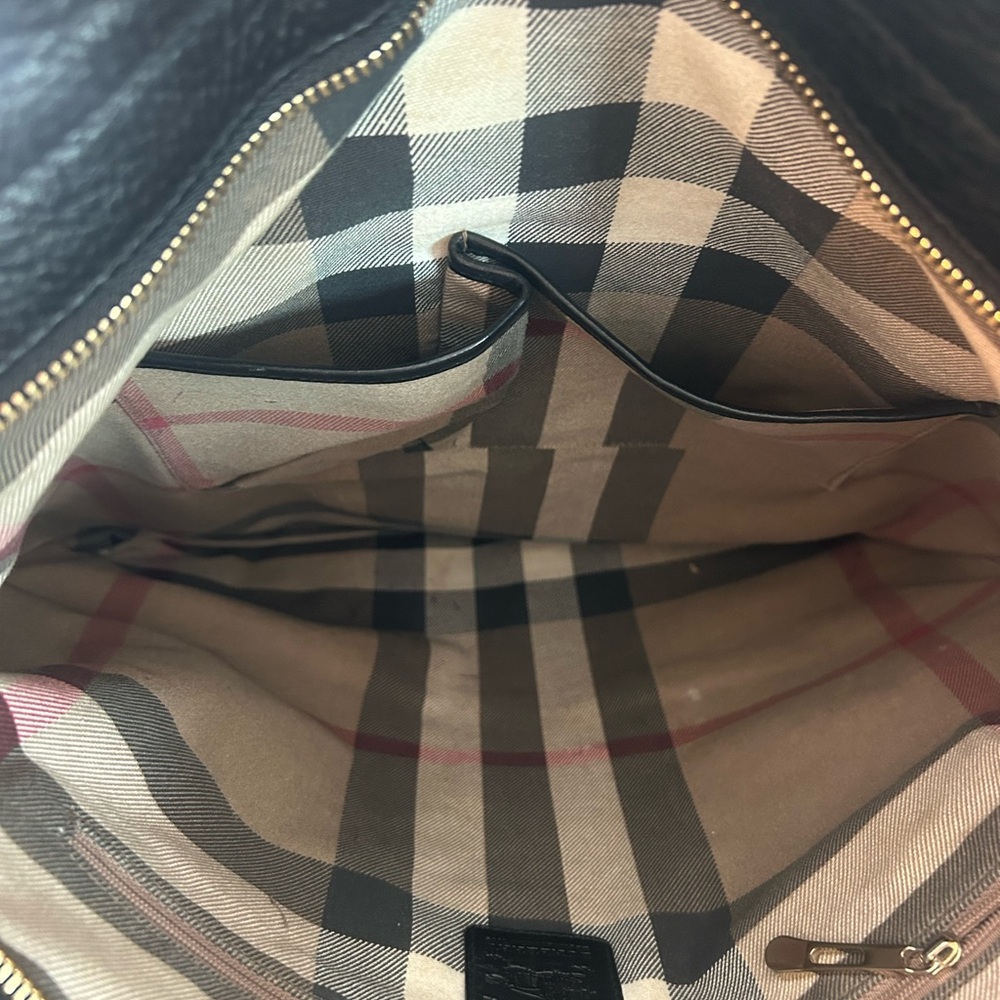 Burberry Black Leather and Canvas Tote 👜 - Picture 13 of 16